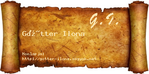 Götter Ilona névjegykártya