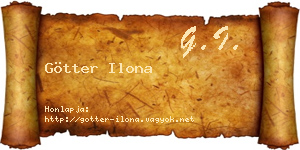 Götter Ilona névjegykártya